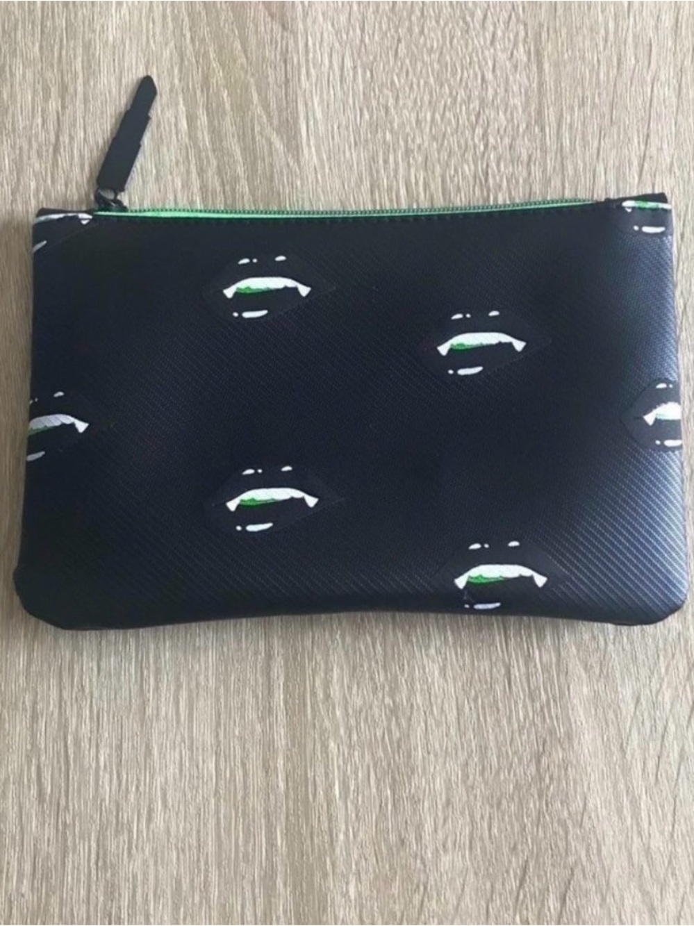 FREE Halloween Cosmetic zipper Bag with Green Accent Lip Print with $20 purchase